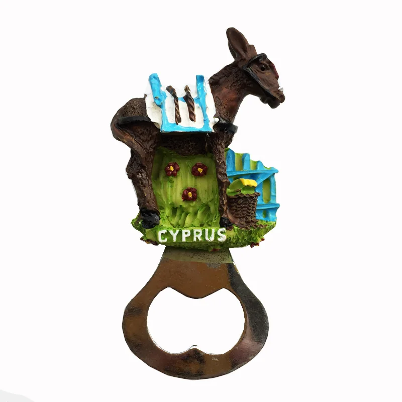 

Fridge Magnet Creative Cyprus Bottle Opener Resin Decoration Craft Tourism Souvenir Message Sticker