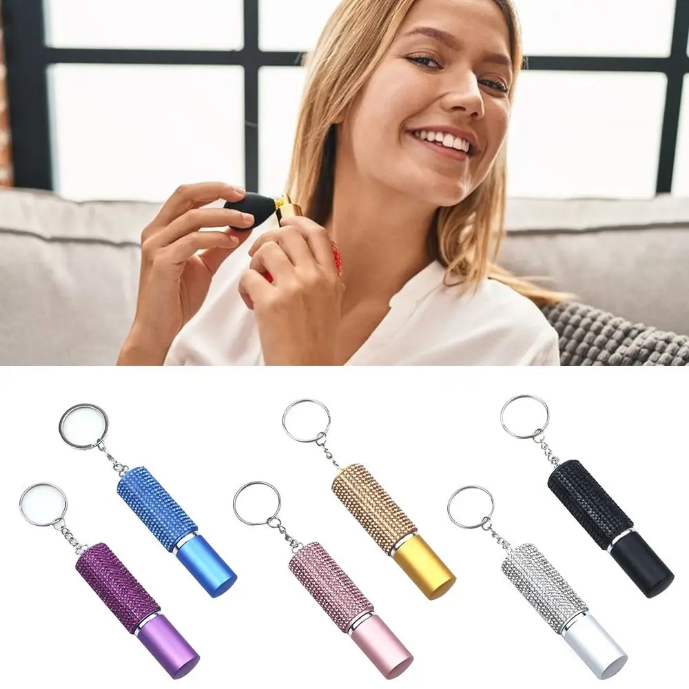 Flcopropriété pulvérisateur avec biscuits, portable avec porte-clés, bling bling, échantillon cosmétique, mini pulvérisateur liquide, quotidien, illuminable, extérieur, 10ml