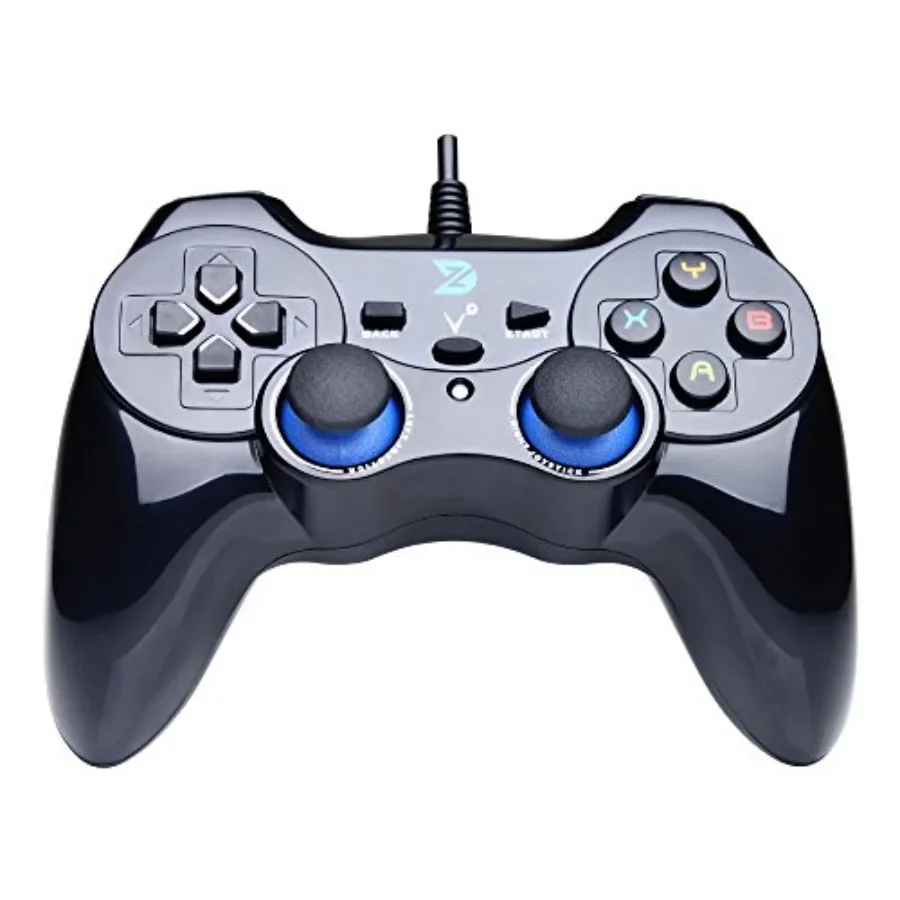 

-V+ USB Wired Gaming Controller Gamepad For PC/Laptop Computer Windows XP/7/8/10/11 and PS3 and Android and Steam - [Black]