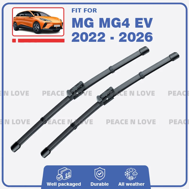 

Front Wiper Blades For MG MG4 EV EH32 2022 2023 2024 2025 2pc Rain Rubber Brushes Windscreen Windshield Window Car Accessories