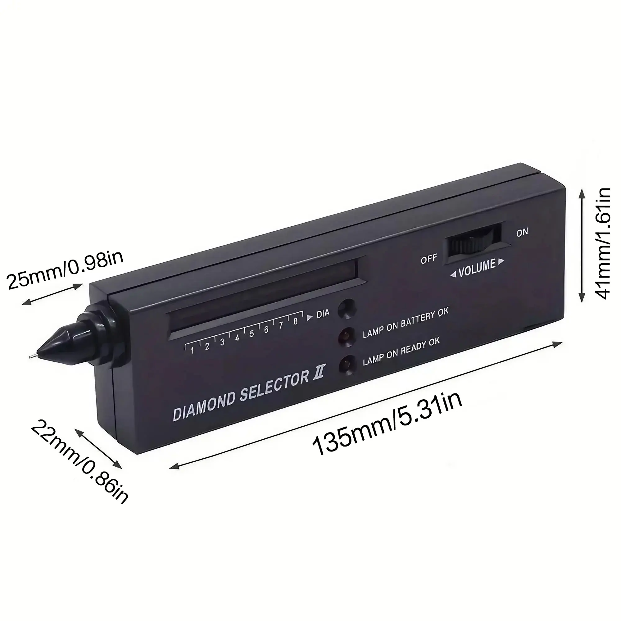 เครื่องทดสอบความแข็งของเพชรแบบพกพา STONEGO Thermal Conductor Diamond Pen ตรวจจับความแท้จริงของเพชร เจดีย์ และหยก