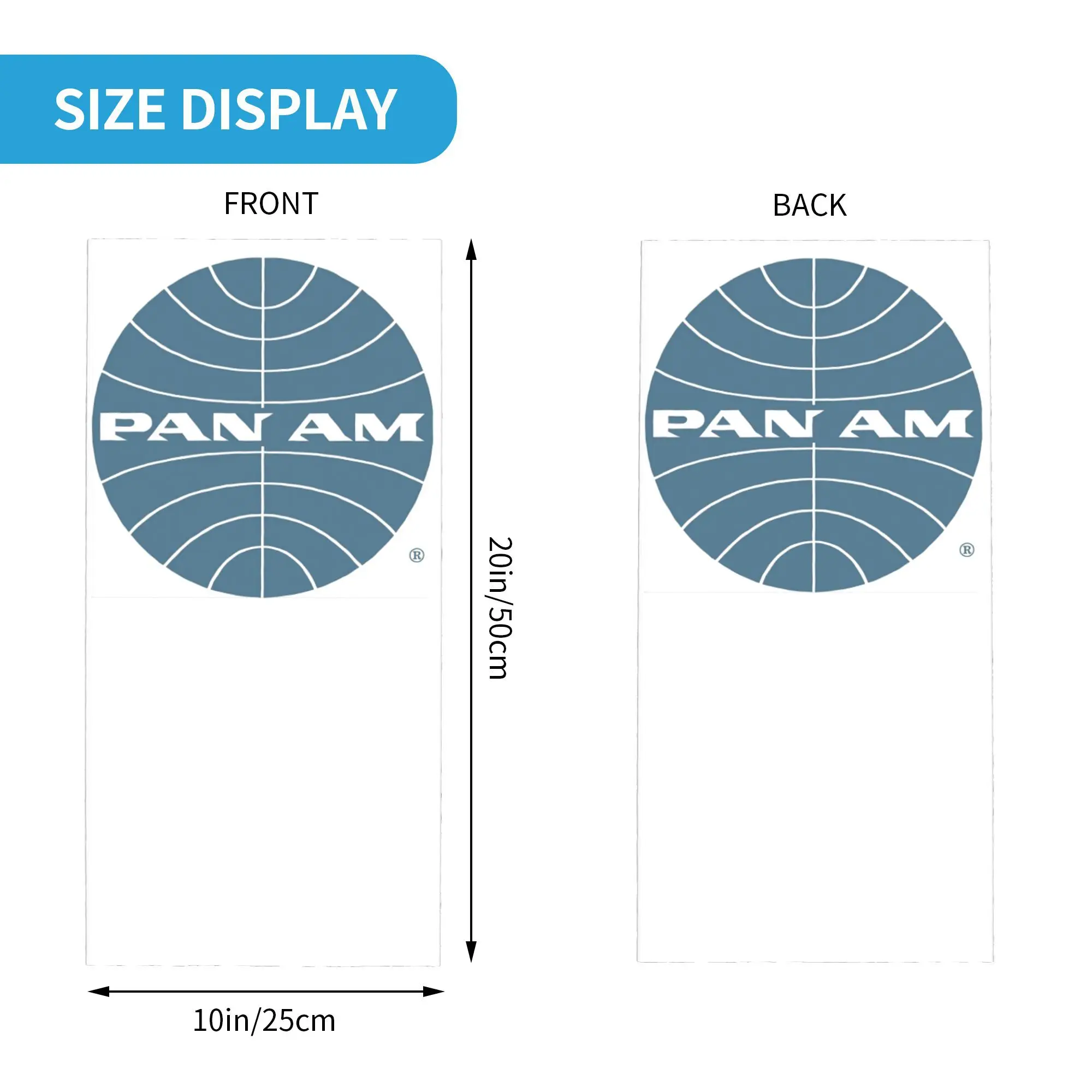 Глобус Pan Am раннего 1950-х годов, тонкая рамка, перевернутая бандана, чехол на шею, маска с принтом, шарф, многофункциональный велосипедный шарф, велосипедный шарф