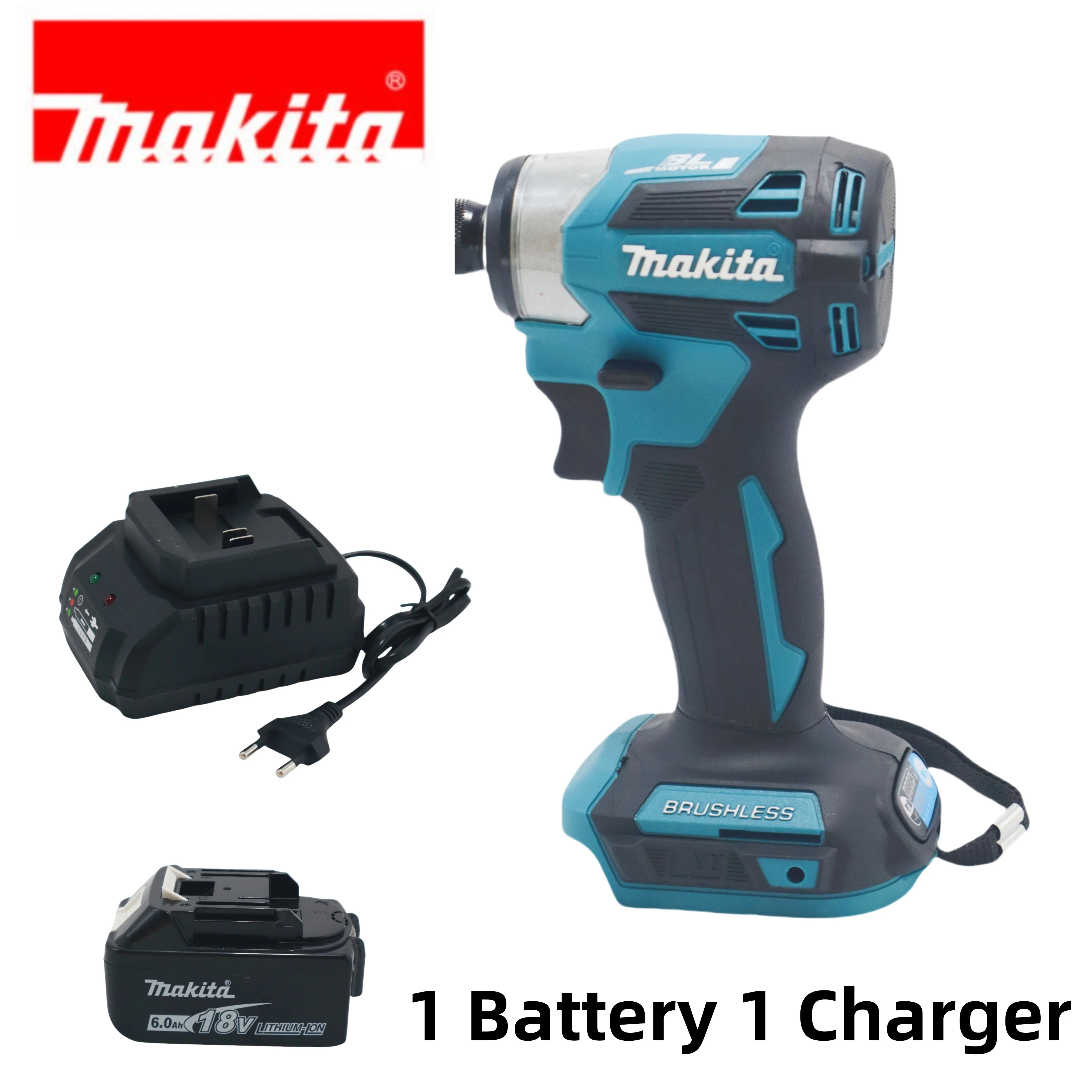 ماكيتا مفك براغي بدون فرش DTD173 بطارية ليثيوم، لاسلكية، أداة محمولة متعددة الوظائف أداة منزلية