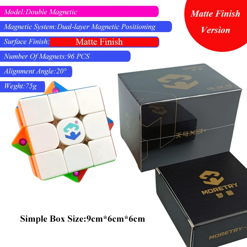 

Matte Finish 3x3 Speed Cube Professional 96 Magnet Classic Puzzle Ultra-smooth Competition Double Magnetic Kids Safe Speed Cube