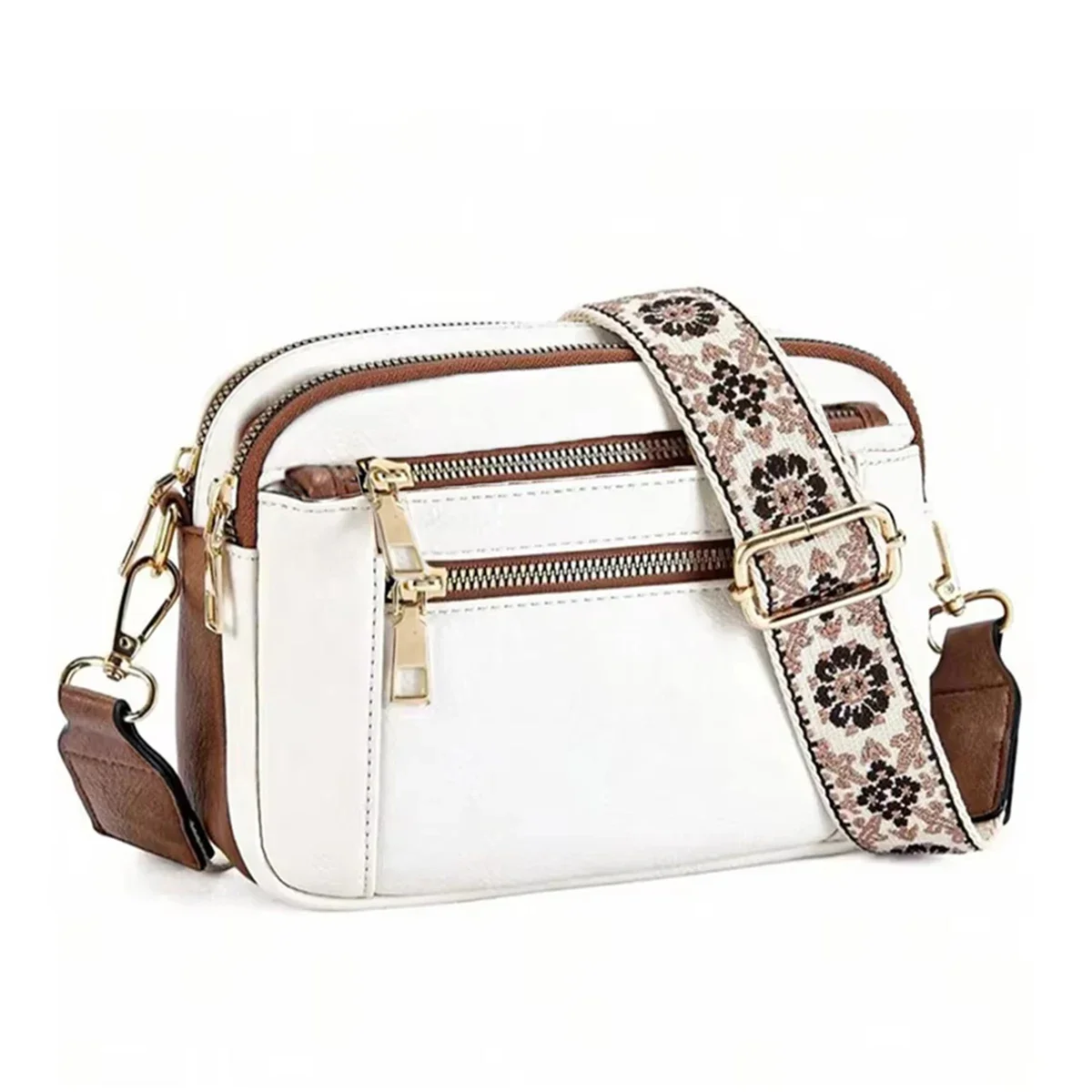 

Retro fashion classic, women's multifunctional bag, zipper shoulder strap crossbody bag, small square bag, suitable for office w