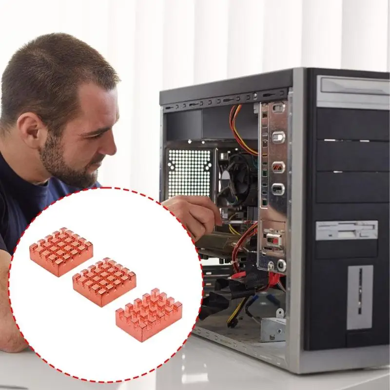 K2B H618 개발 보드 전자 프로젝트를 위한 구리 방열판 3개 세트 열 관리 개선