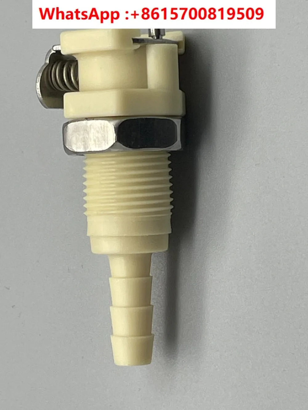 Quick plug connector, CPC same function, PP material, with globe valve, sealing ring EP/FKM