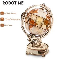 Robotime-Luminous Kits de madeira para crianças e adultos, 3D Puzzle, luz LED, modelo de brinquedo, presente, venda quente, Rokr, 180pcs