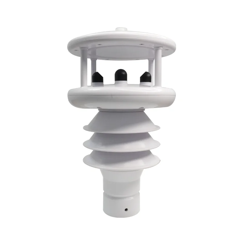 CE High Accuracy SDI12 All-in-One Mini Compact Weather Station Indoor Outdoor 7-in-1 with Rain Gauge Wind Speed Direction