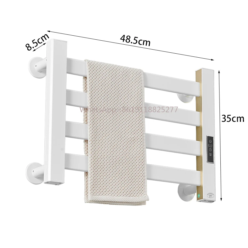 

Intelligent 4 Bars Ladder Electric Towel Warmer Wall Mounted Heated Towel Rack Drying Rack Modern Style Bathroom Towel Rack