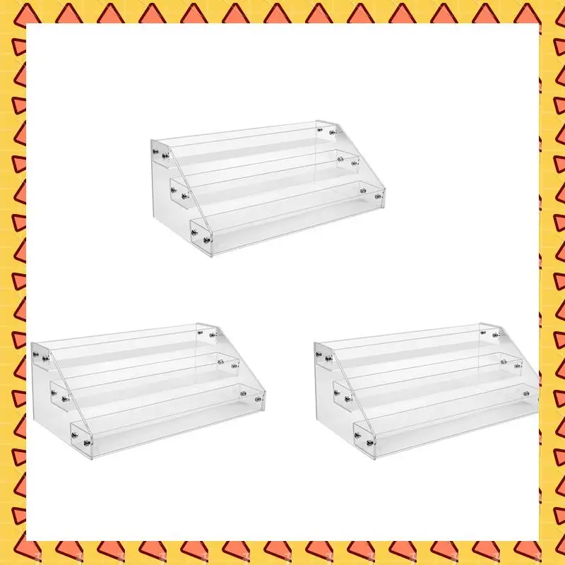 

A008 3X 3 Tier Clear Acrylic CD Holder Cascading CD Storage Rack