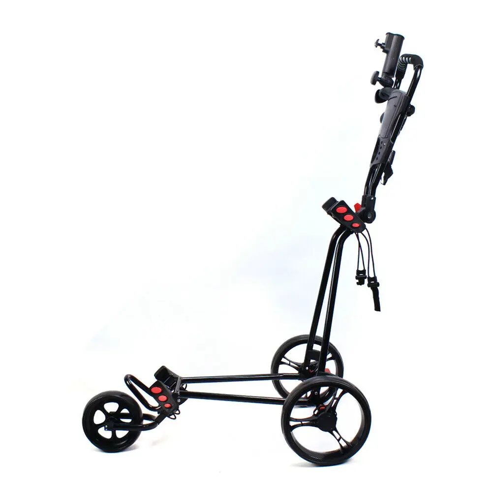 Foldable Golf Cart 3 Wheels Golf Pull Pushcart Lightweight Golf Trolley Aluminum with Scoreboard