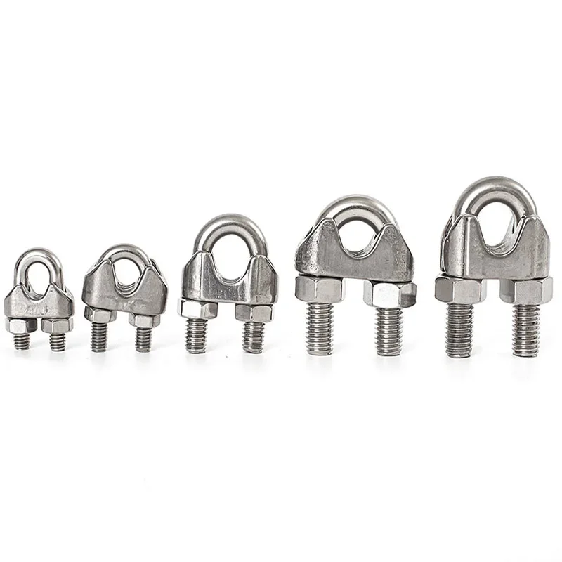 Picture 7: 1-5pcs M2-M32 304 Stainless Steel U Type Wire Rope Clamp Cable Bolts Fastening Rigging Hardware Clamps