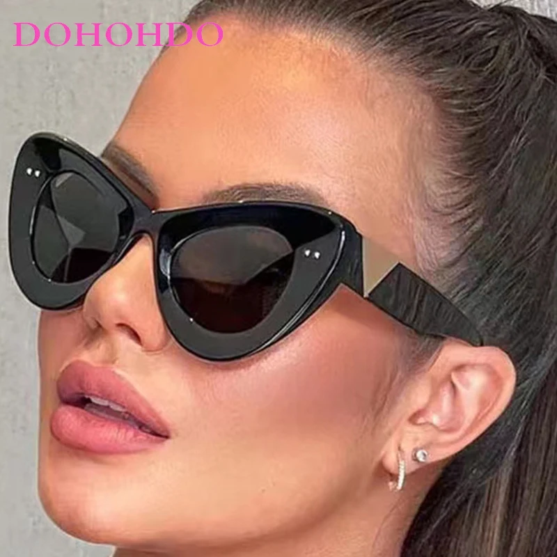 

Vintage Cat Eye Rice Nail Women Sunglasses Trendy Luxury Designer Trend Men Shades Driving Travel Ladies Sunglasses Lentes UV400