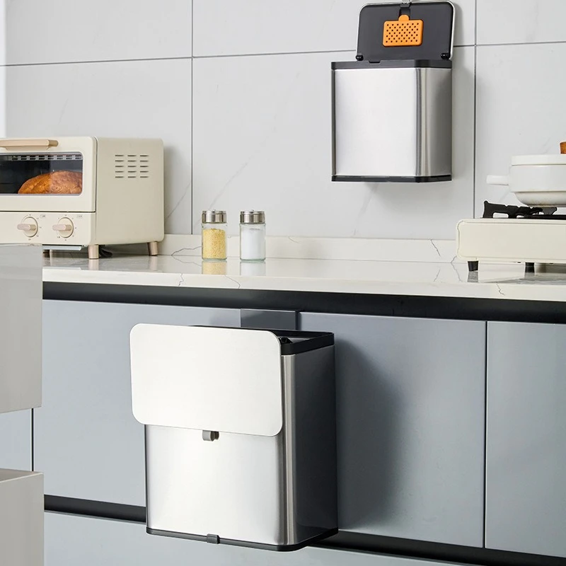 

Effortless Cleanup Space-Saving Mounted Trash Bin for Kitchen Multi-Functional Garbage Storage