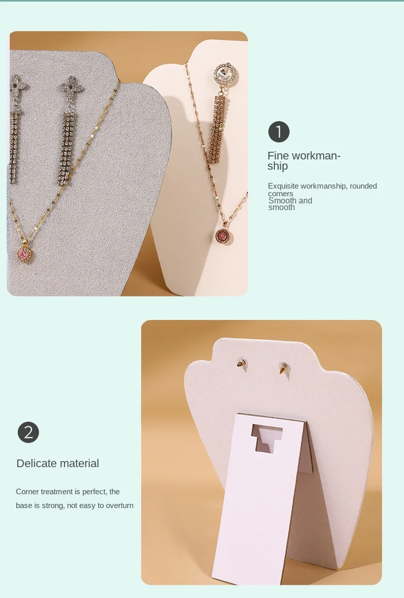 Earrings Necklace Set Display Board Necklace Portrait Model Jewelry Rack Earrings Ear Jewelry Hanger Jewelry Rack