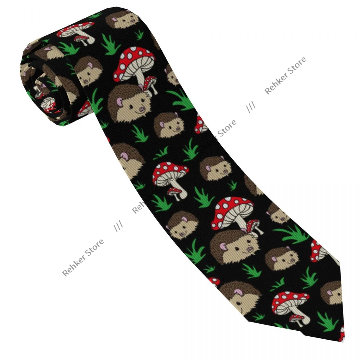 Hedgehogs And Mushrooms Tie Necktie Tie Clothing Accessories