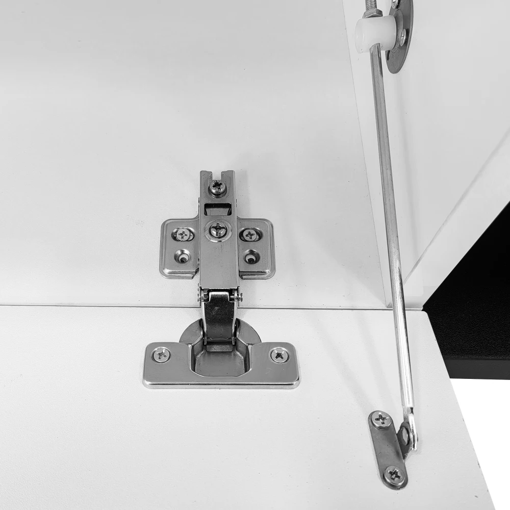 Moderner TV-Schrank mit variabler Länge (140–260 cm), drehbarer Funktion, weißes Hochglanz-Matt-Finish und goldenen Dekorationen – Detail 21