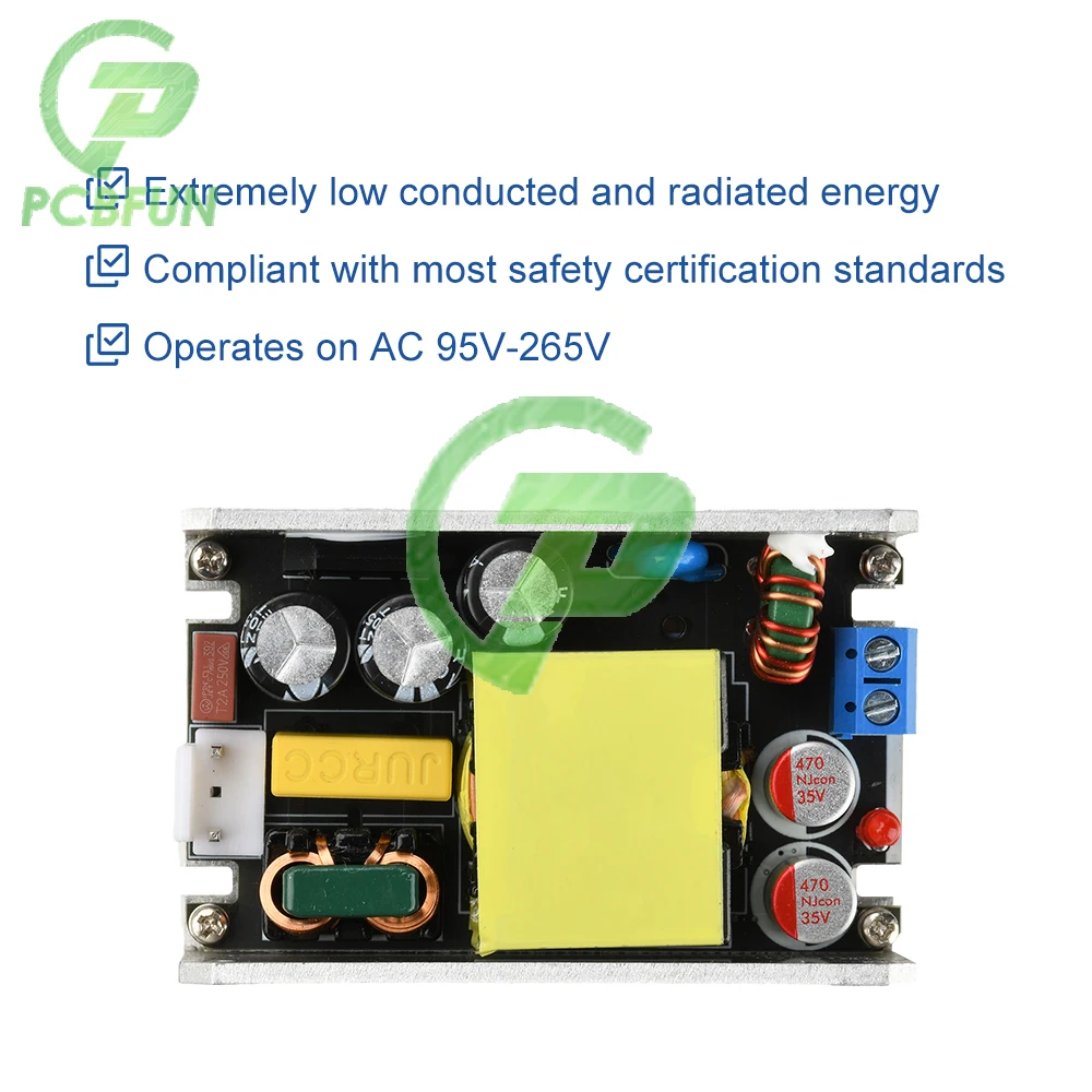 High Power AC 95-265V to DC 24V4A 12V8A 100W Gallium Nitride Buck Converter Switch Module for Industrial Equipment