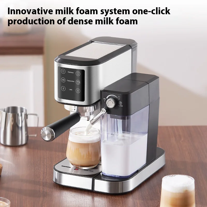 Semi-automatic High Pressure Steam Brewing Espresso Machine Stainless Steel Espresso Machine Coffee Machine Household Small