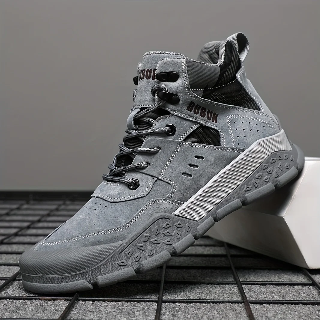 

Bubuk Trendy Lace-Up Men's Shoes, Comfortable Large-Size Men's Boots Suitable for All Seasons, Business Casual Men's Shoes, Formal Shoes, Suitable for Daily Casual Wear, Outdoor Walking and Hiking Men's Shoes