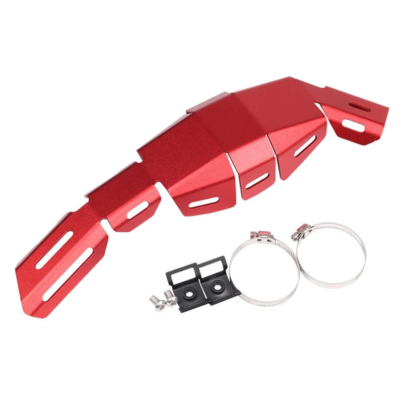 Motorcycle Exhaust Pipe Cover Heat Protector Thermal Insulation Guard for Honda CRF300L CRF300 L CRF 300L(Red)