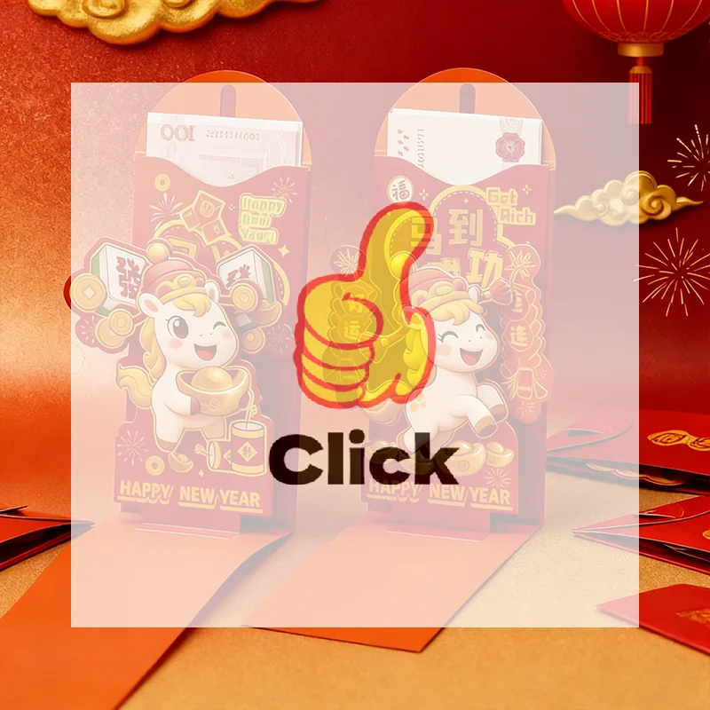 السنة الصينية الجديدة المغلفات الحمراء جيب أحمر سنة الحصان جيوب المال محظوظ مهرجان الربيع هدية ليلة رأس السنة هونغباو