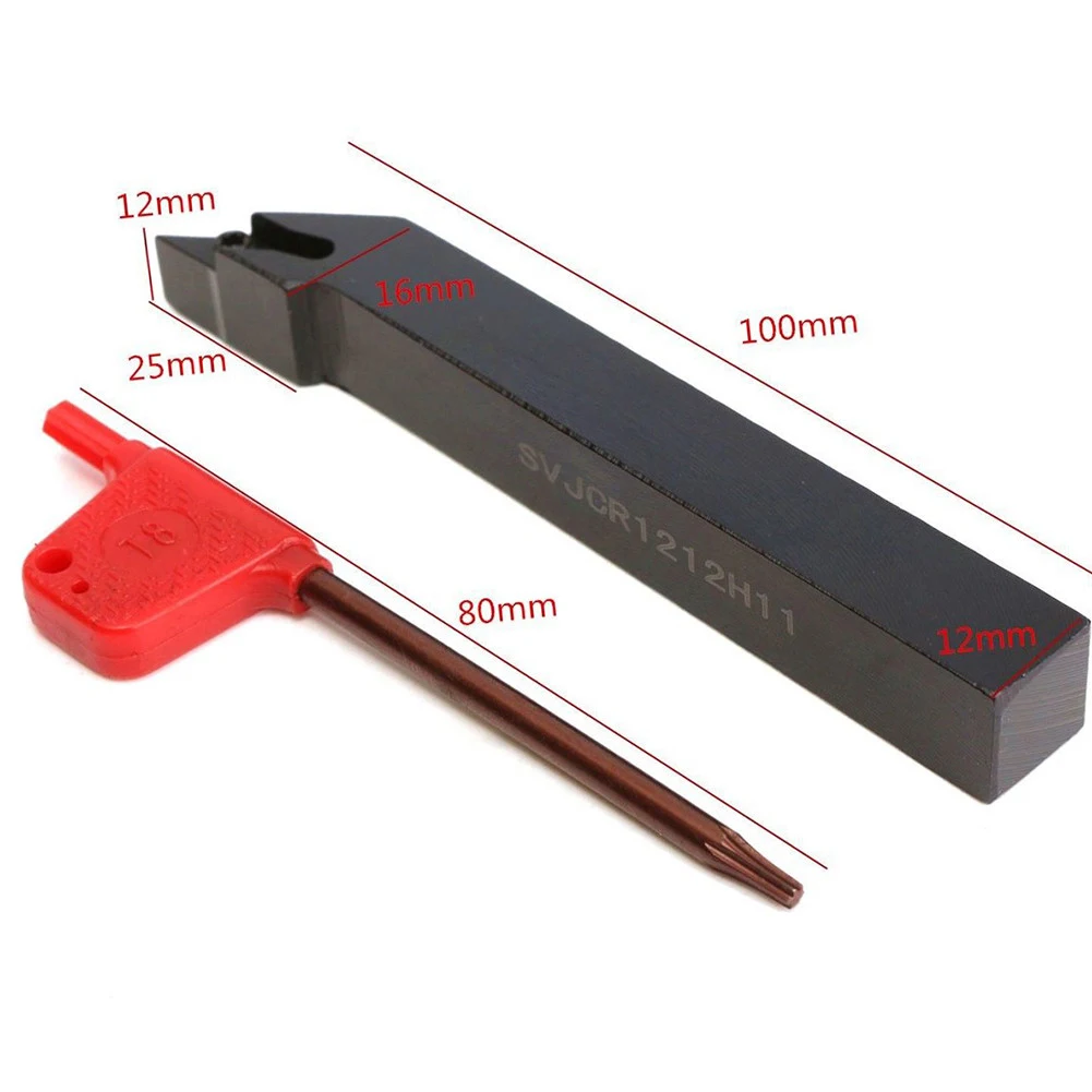

SVJCR1212H11 Turning Tool Holder SVJCR1212H11 12*100mm Lathe Turning Tool Holder For VCMG1103 VBMT1103 Length 100mm 4 Inches
