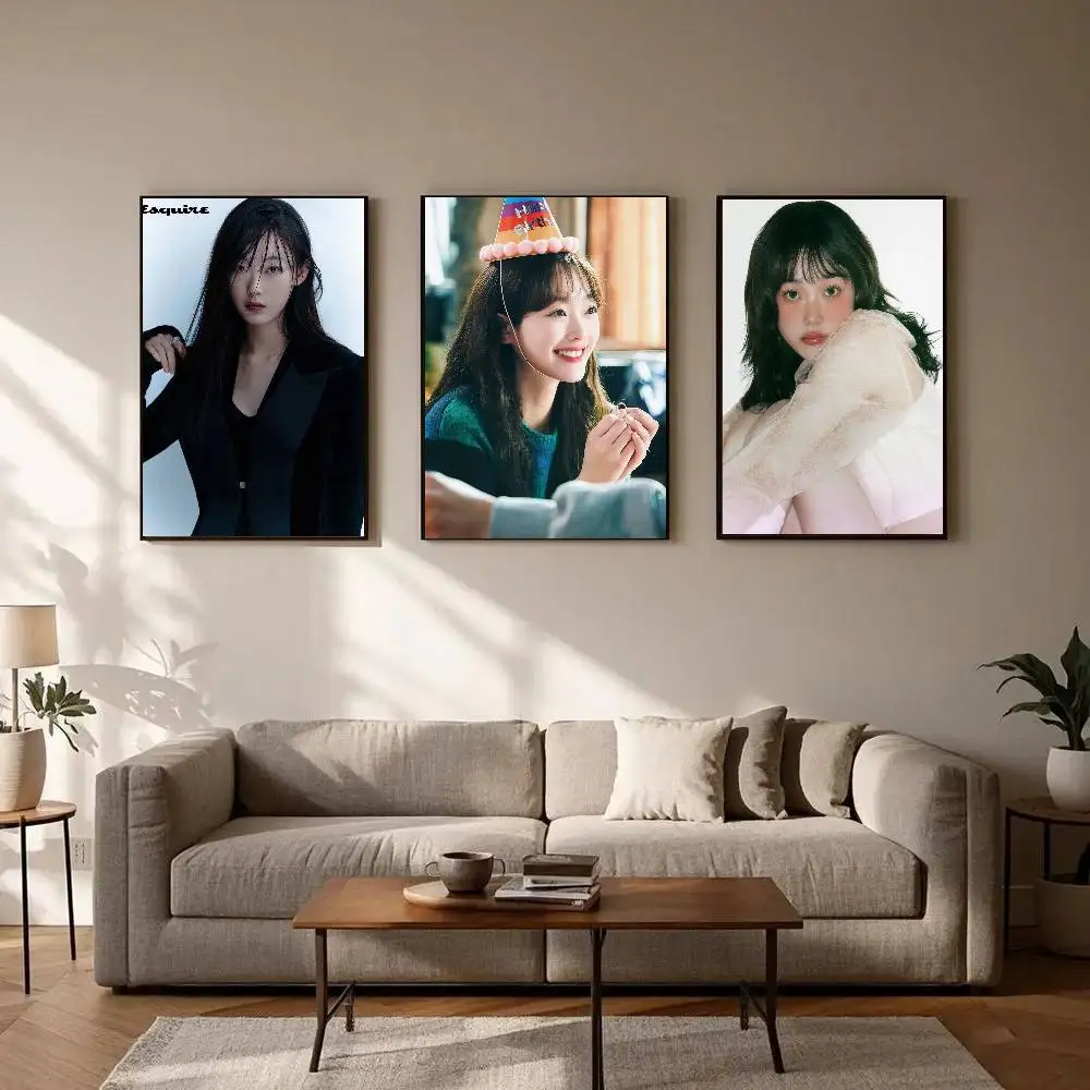 Korean Actor Lee Yu Mi Poster Art Sticky Wall Waterproof Home Living Room Bedroom Bar Aesthetic Decoration