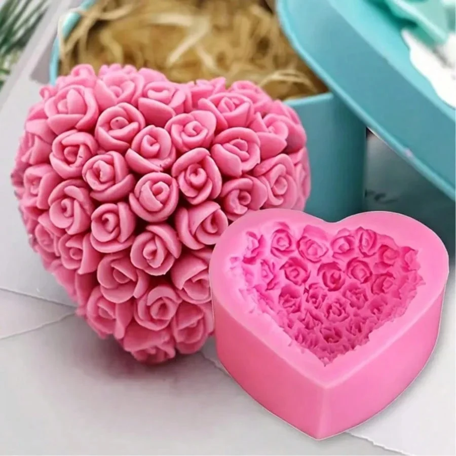 Romantic Roses, Love Candles, Silicone Molds, DIY Handmade Decorative Props, Festival Gifts, Easy to Demould and Reusable