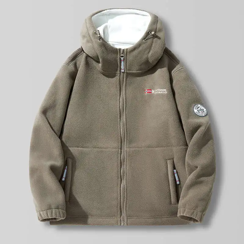 

Men's Fleece Hoodie Jacket - Windproof Breathable, Thermal Insulated Lining, Warm & Comfortable for Outdoor Sports & Adventures