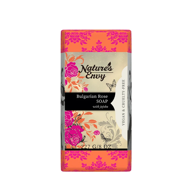 Nature's Envy Bulgarian Rose Handmade Essential Oil Soap 227g
