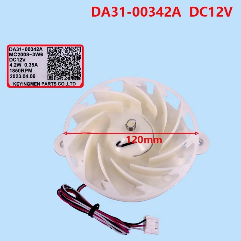 DA31-00342A Refrigerator Evaporator Fan Motor For Samsung Refrigerator Replaces EAP12590899,4982090, ARES2130RA DC 12V