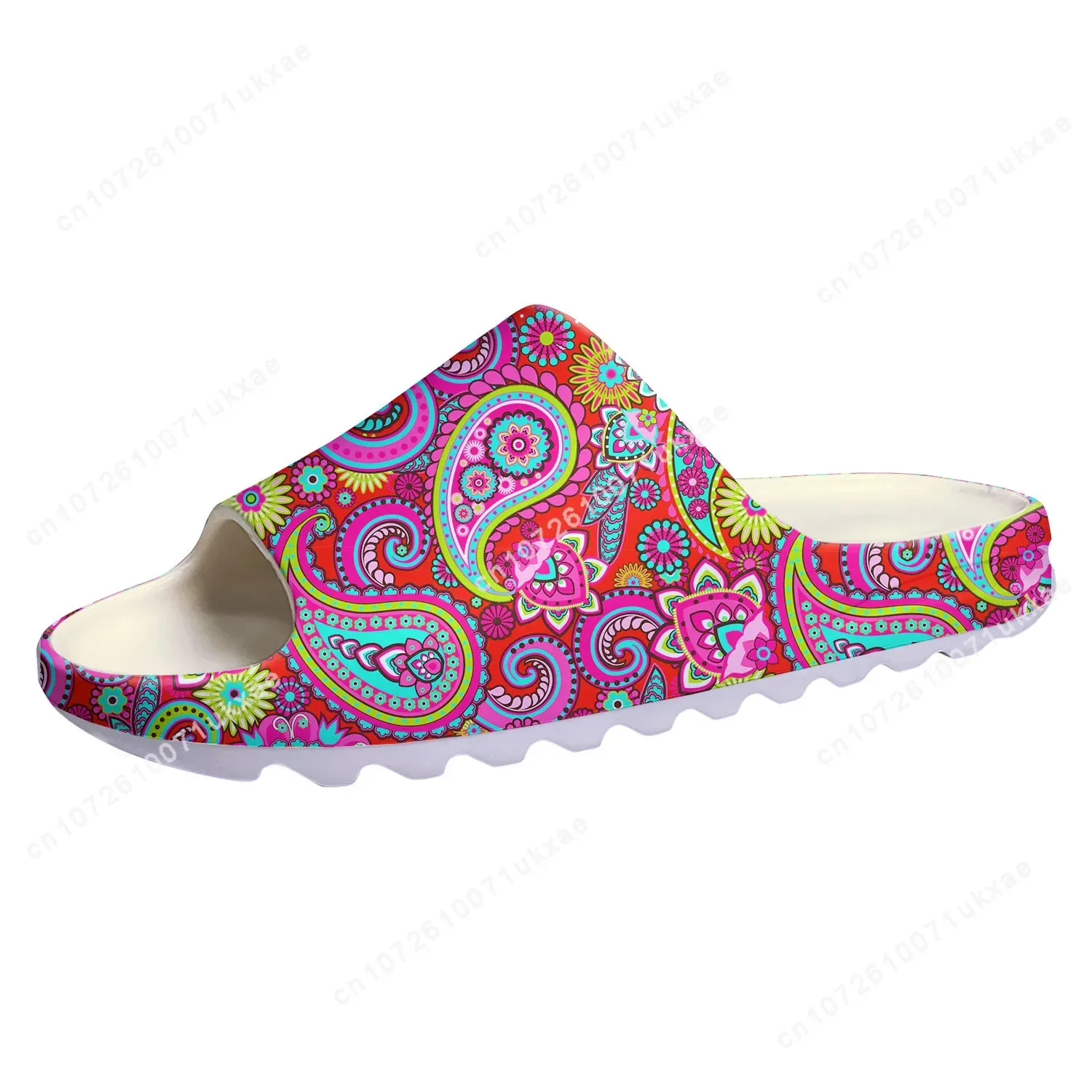 Bohemia Mandala Bloemenprint Zachte Zool Sllips Home Klompen Aangepaste Stap Op Waterschoenen Heren Dames Tiener Stap In Sandalen