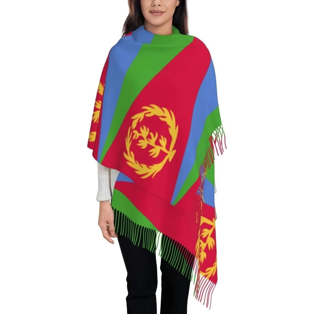 

Шарф с принтом флага Эритреи для женщин и мужчин - новинка, зимние шарфы в стиле хип-хоп, персонализированный длинный шарф с Tas