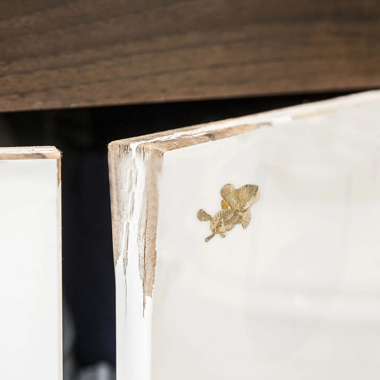 Dresser for Closet Brass Goldfish Handle Drawer Knobs Cabinet Decorative Golden Pull Handles