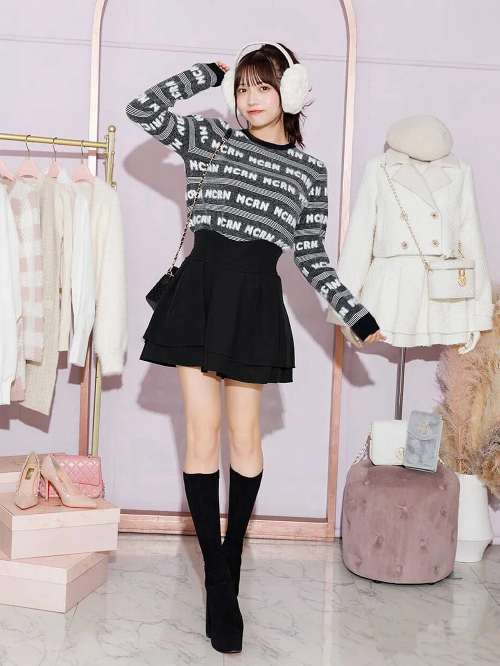 Japanese Style Mini Skirts for Women Mine Mass-Produced Sweet Black Skirt Culottes Autumn Summer Ruffled Pleated Short Skirt