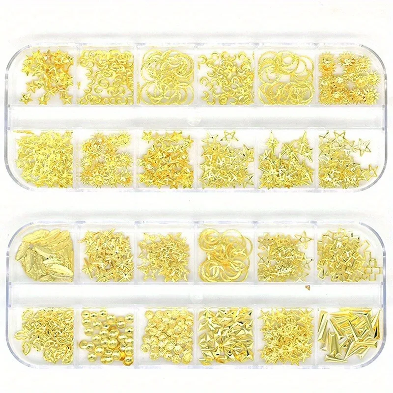 3/4 pezzi accessori per nail art strass multi-dimensione decorazioni in cristallo 3D e glitter, gemme per nail art fai da te, decorazioni per nail art