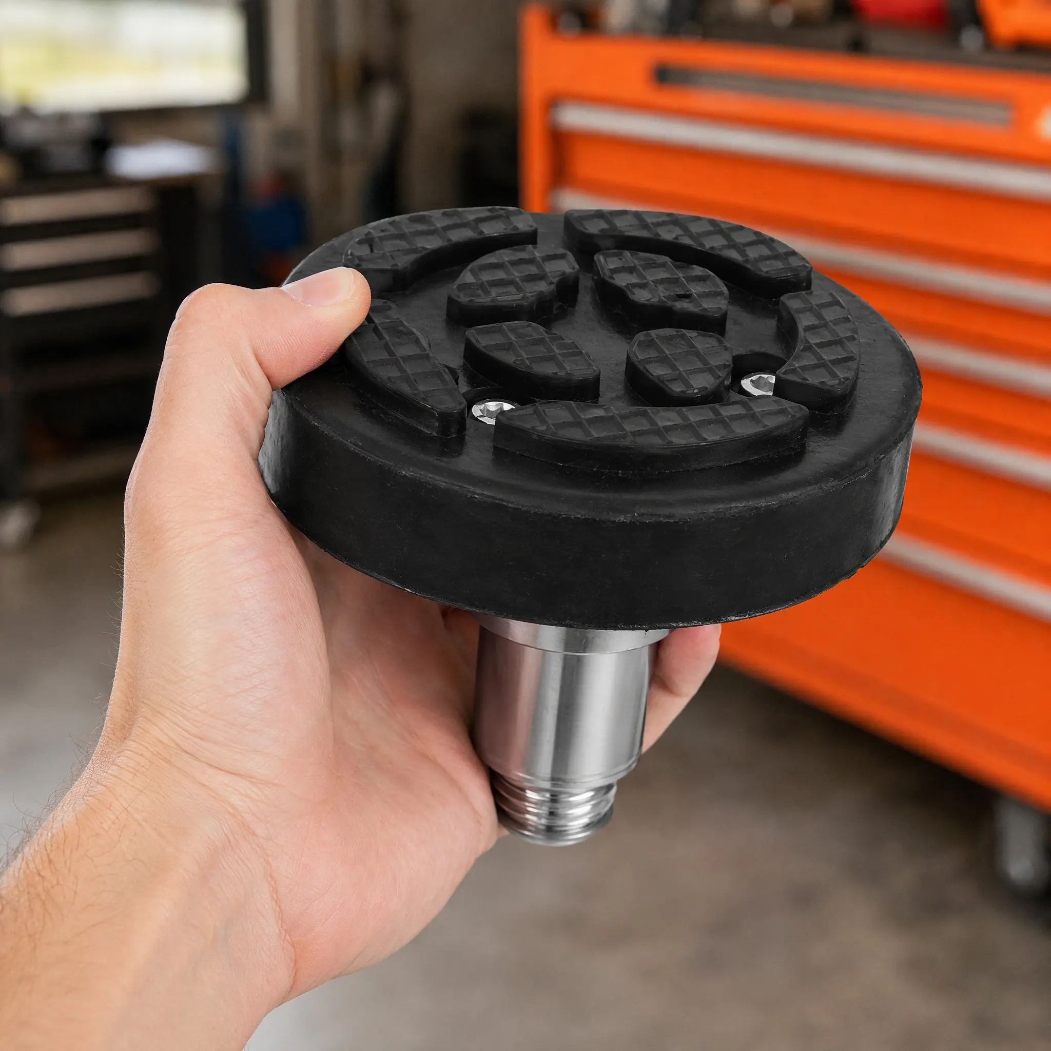 Round Rubber Pad Tray for Automotive Two-Post Lifts Stable Secure Vehicle Support Easy Install Lift Protector Car Lift