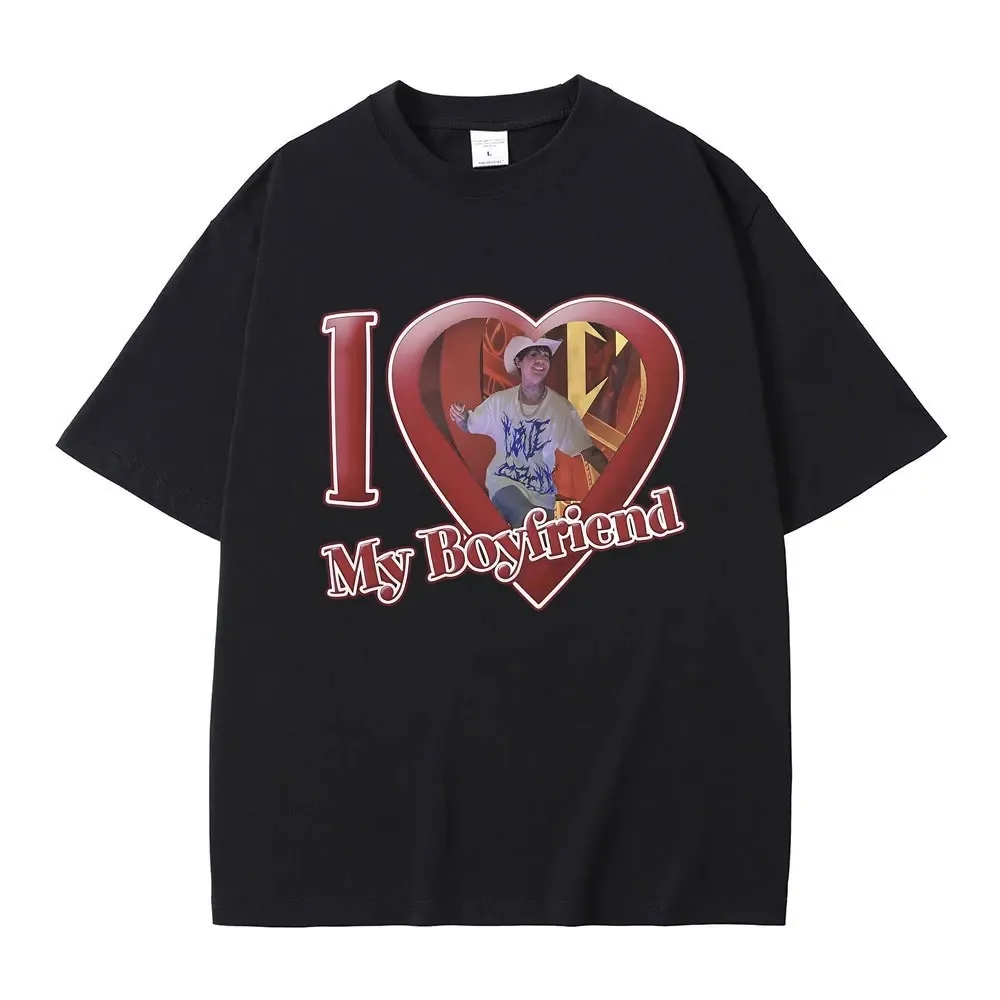 I My Boyfriend Natanael Cano Graphic T-shirt Corridos Tumbados CT T Shirts Men Women Fashion Oversized Pure Cotton Short Sleeve