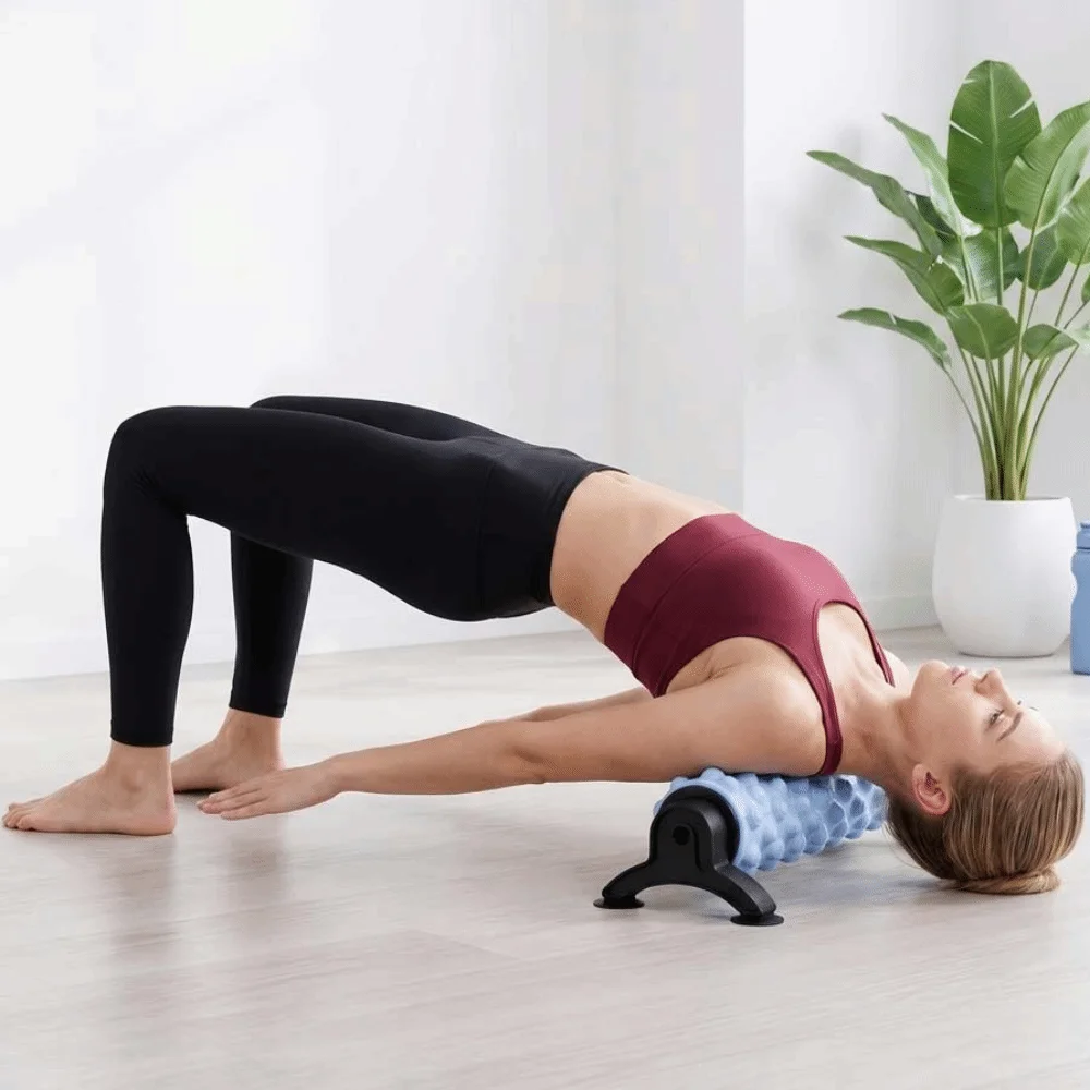 Non-Slip Suction Cup Foam Roller Large Load Bearing with Stand EVA Yoga Column Thickened Stable Muscle Massage Stick Pilates