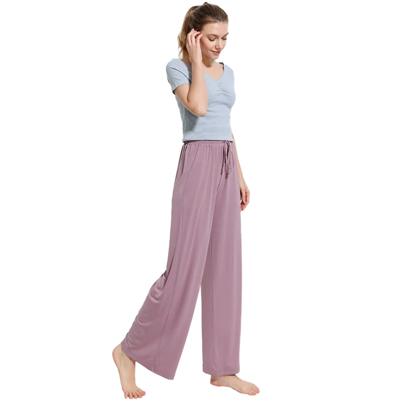 Home Pants with Pocket for Women\'s Spring and Summer xl Loose Casual Wear Thin Wide Leg Pajamas Pants