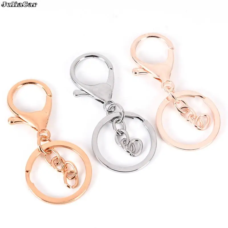 10PCS DIY Key Rings Key Chain Jewelry Findings Lobster Clasp Keyring Making