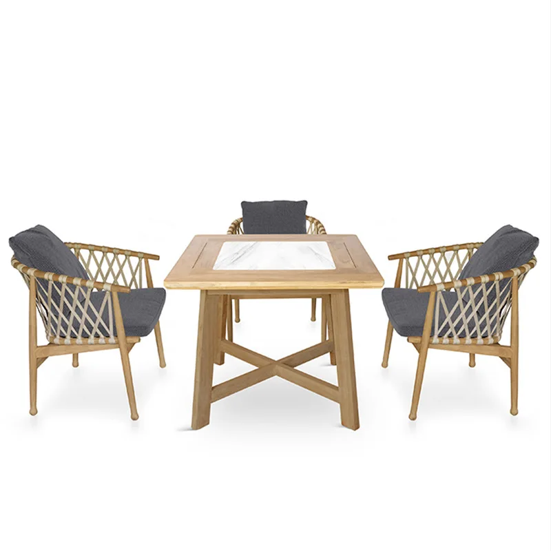 Outdoor villa courtyard garden chairs and leisure dining tables
