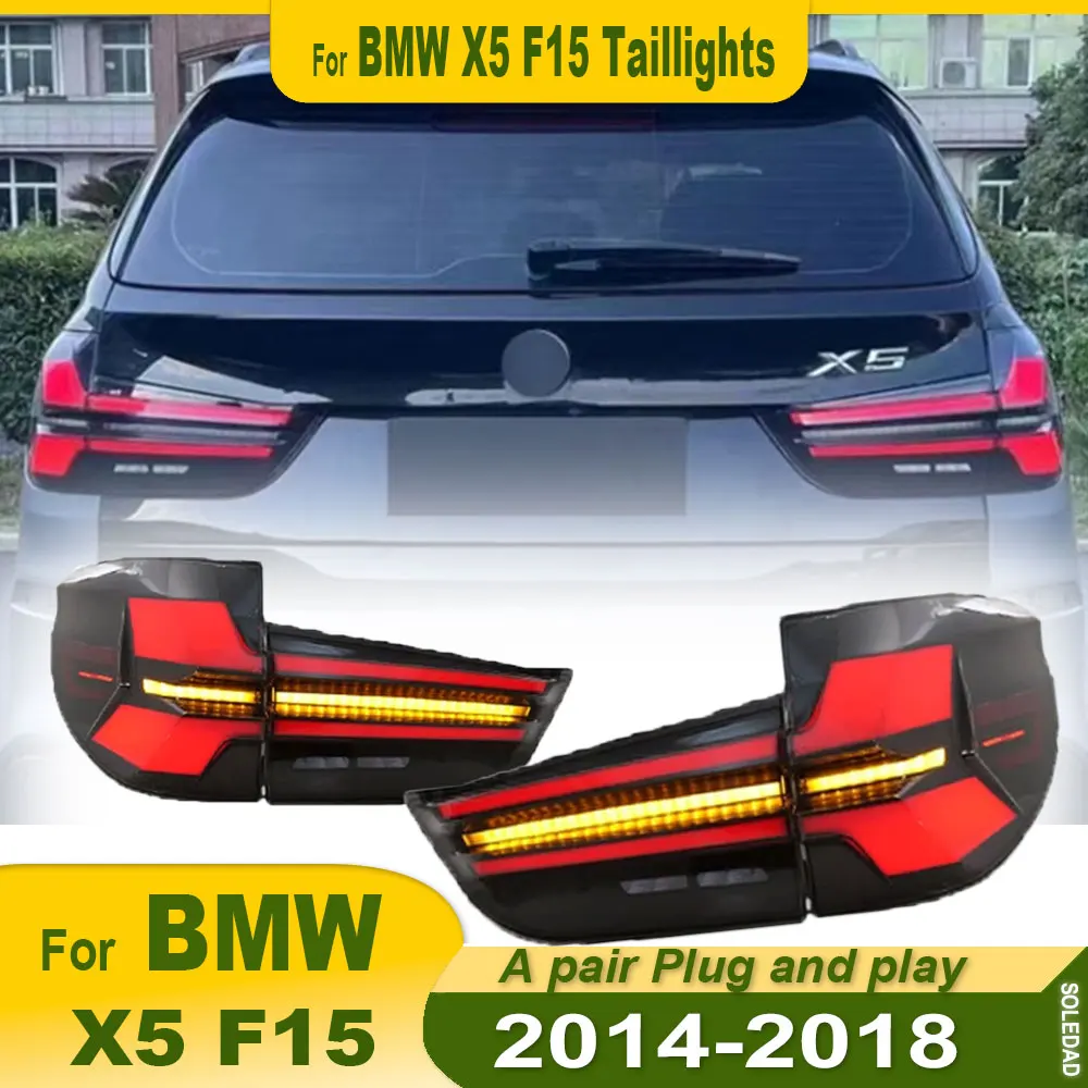 A pair Car Tail Lights For BMW X5 F15 2014-2018 LED Car Tail Lamps Daytime Running Lights Dynamic Turn Signals Car Accessories