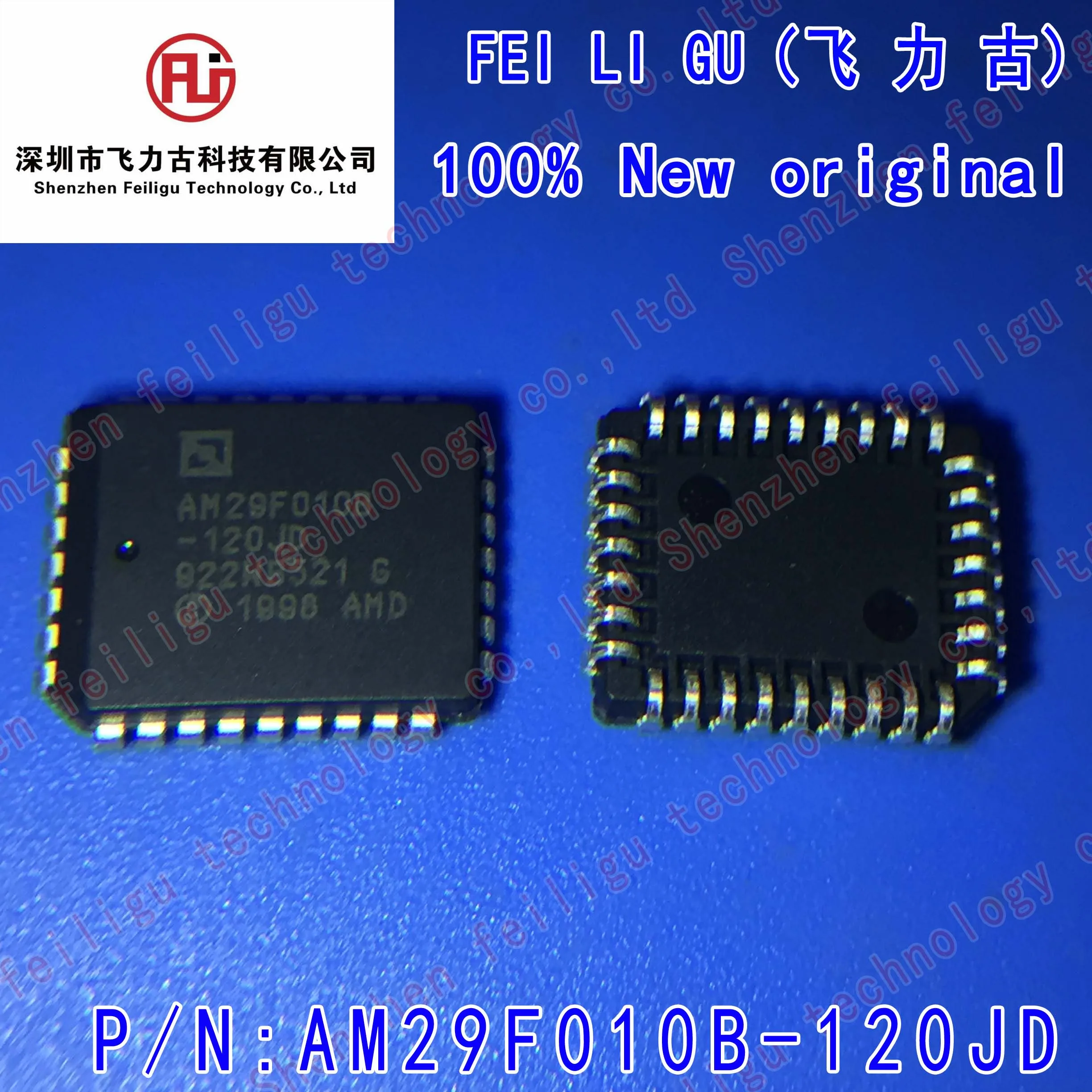 

1/10/30(Pieces) 100% New original AM29F010B-120JD AM29F010B Package:PLCC32 128K x 8-bit memory chip