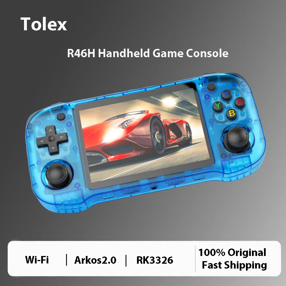 Tolex R46H.4.2Inch OCA Handheld Game Console RK3326 Arkos2.0 System 10+Simulators Retro Video Game Console WiFi for Boy Gifts