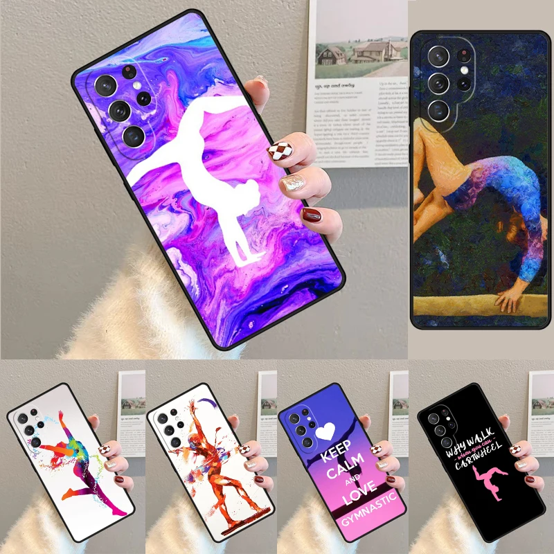 Cover For Samsung Galaxy S24 Ultra S21 S22 S8 S9 S10E Note 10 20 Plus FE S23 Gymnastics Oil Painting Phone case Coque