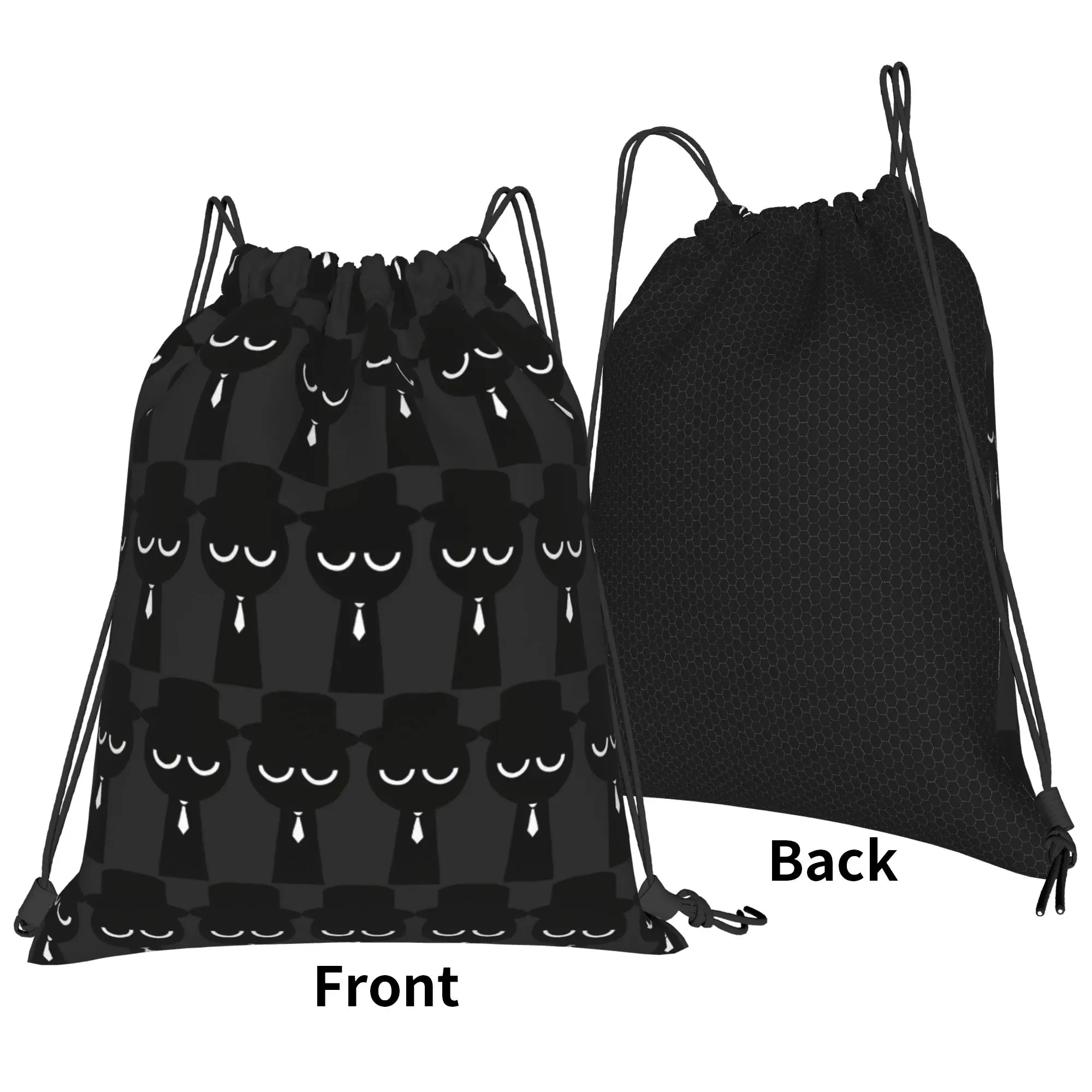 Sprunki Cartoon Anime Bag Drawstring Backpack Sports Gym Sackpack Water Resistant String Bag for Working Out 36cm (W) x 43cm (H)