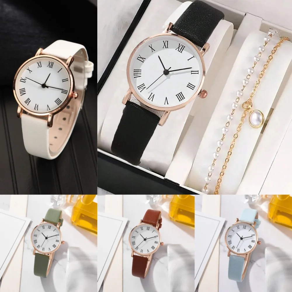 1/2pcs Set Women Watches Female Clock Luxury Brand Design Women Watches Simple Fashion Watches Relogio Feminino Reloj Mujer